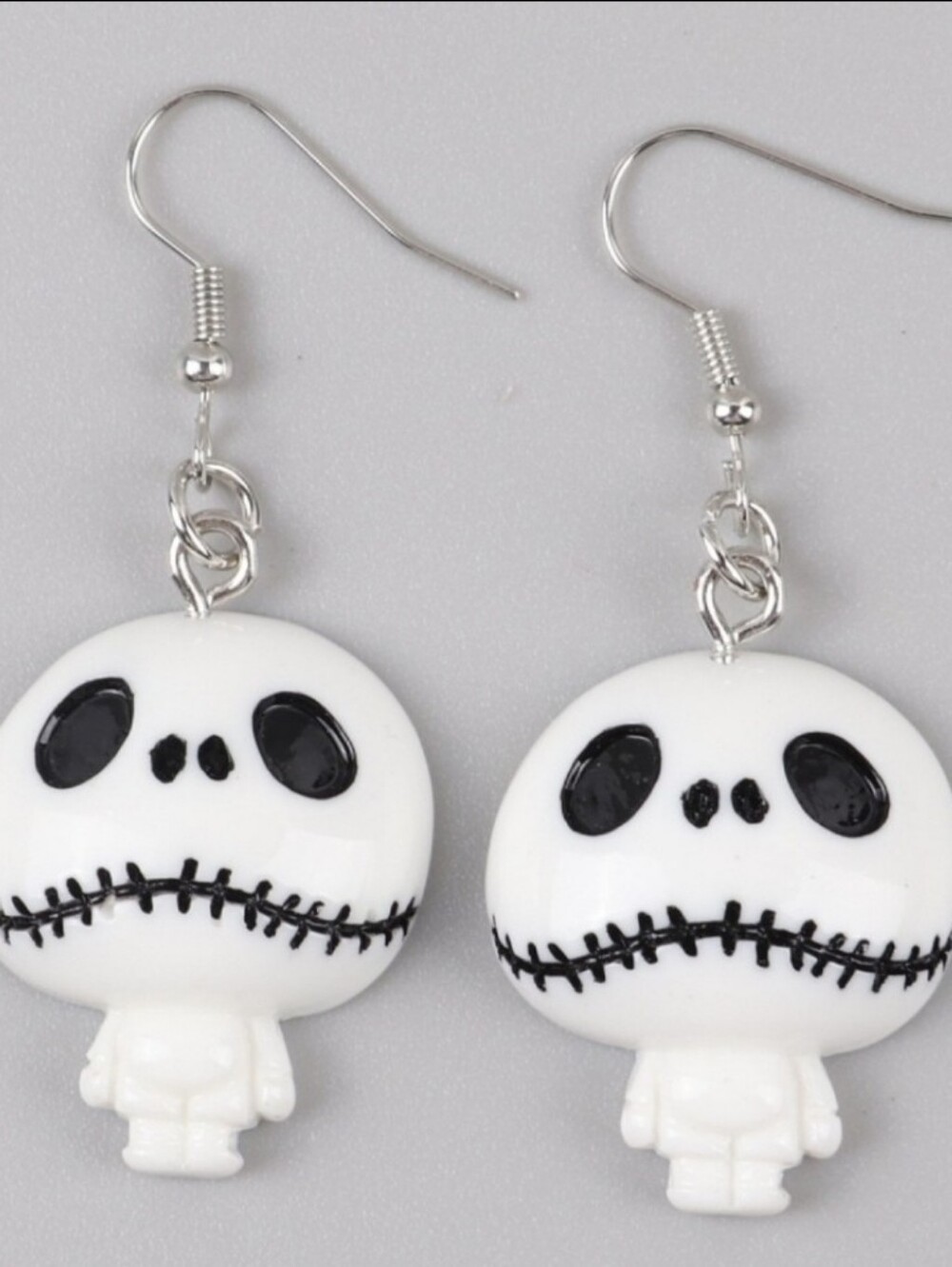 Jack Skellington Nightmare Before Christmas Acrylic Resin Drop Earrings-NEW!